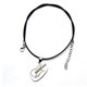 thumbnail image 4 of Guitar Pick Necklace Black PU Leather Cord Music Lovers Necklace 52x3.2x1.8cm Gift Fashion Accessory 1Set, 4 of 5