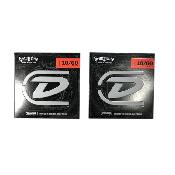 Dunlop Guitar Strings  Electric  2 Pack  Heavy Core  7 string guitar  10-60