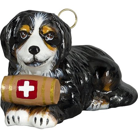 bernese mountain dog with barrel polish glass christmas bernese mountain dog with barrel polish glass christmas