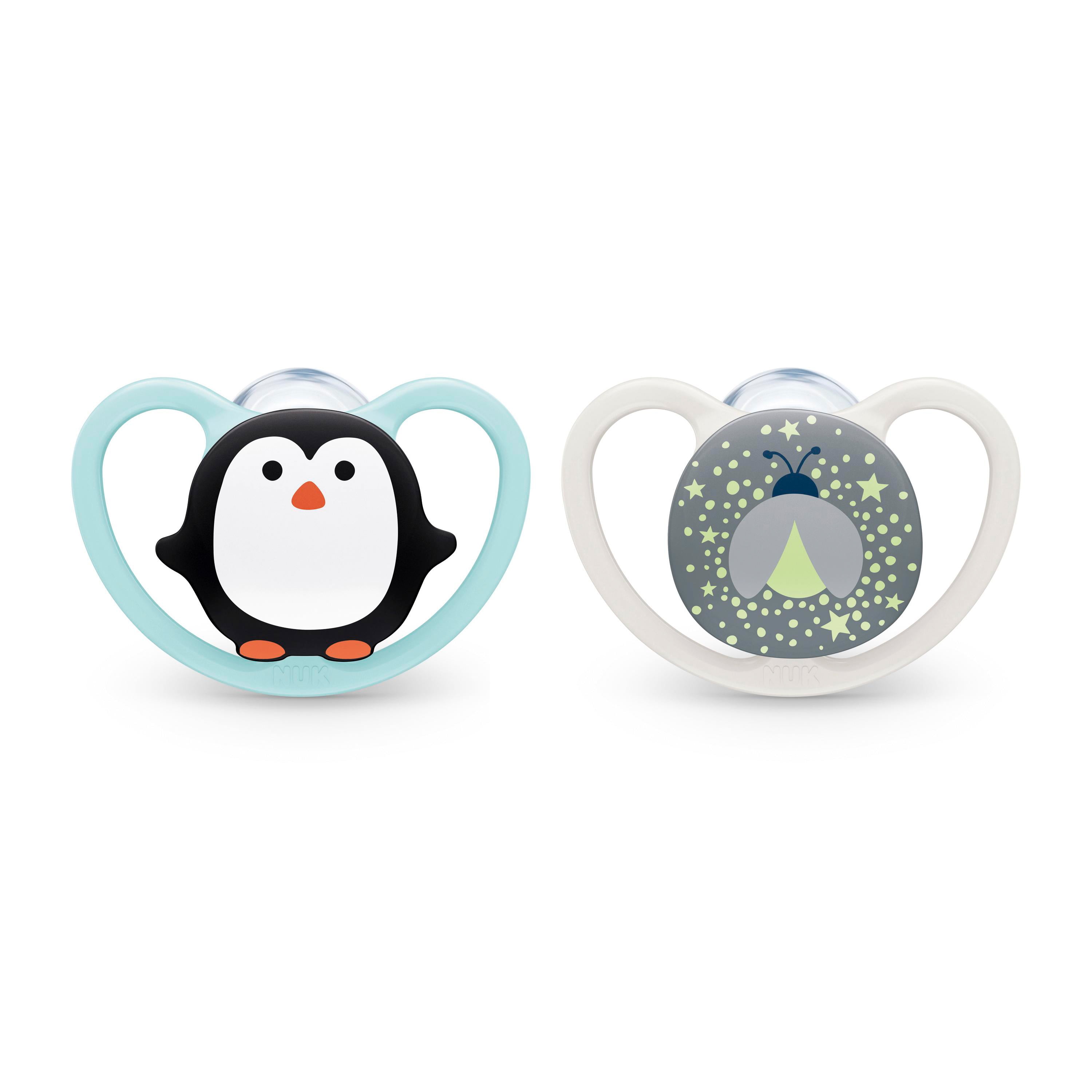 NUK Space Orthodontic Pacifiers, 6-18 Months, 2 Pack