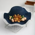 thumbnail image 2 of Besolor Womens Sun Hats Floppy Foldable Wide Brim UV UPF 50+ Straw Hat with Flower for Summer Beach Vacation, 2 of 2
