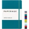 PAPERAGE Dotted Journal Notebook, (Turquoise), 160 Pages, Hardcover, 5.7” x 8”