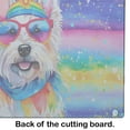 thumbnail image 4 of Westie Hippie Dawg Glass Cutting Board Large 12 in x 15 in, 4 of 5