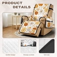 thumbnail image 3 of TSOVTHRID Orange Floral White Print Recliner Covers Recliner Soft Sofa Slipcover Reclining Couch Chair with Pocket Non Slip Lazy Boy Recliner Cover Furniture Protector for Living Room, 3 of 7