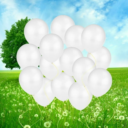 HEATSHAKING 100Pcs Extra Large Latex Balloons in White for Events