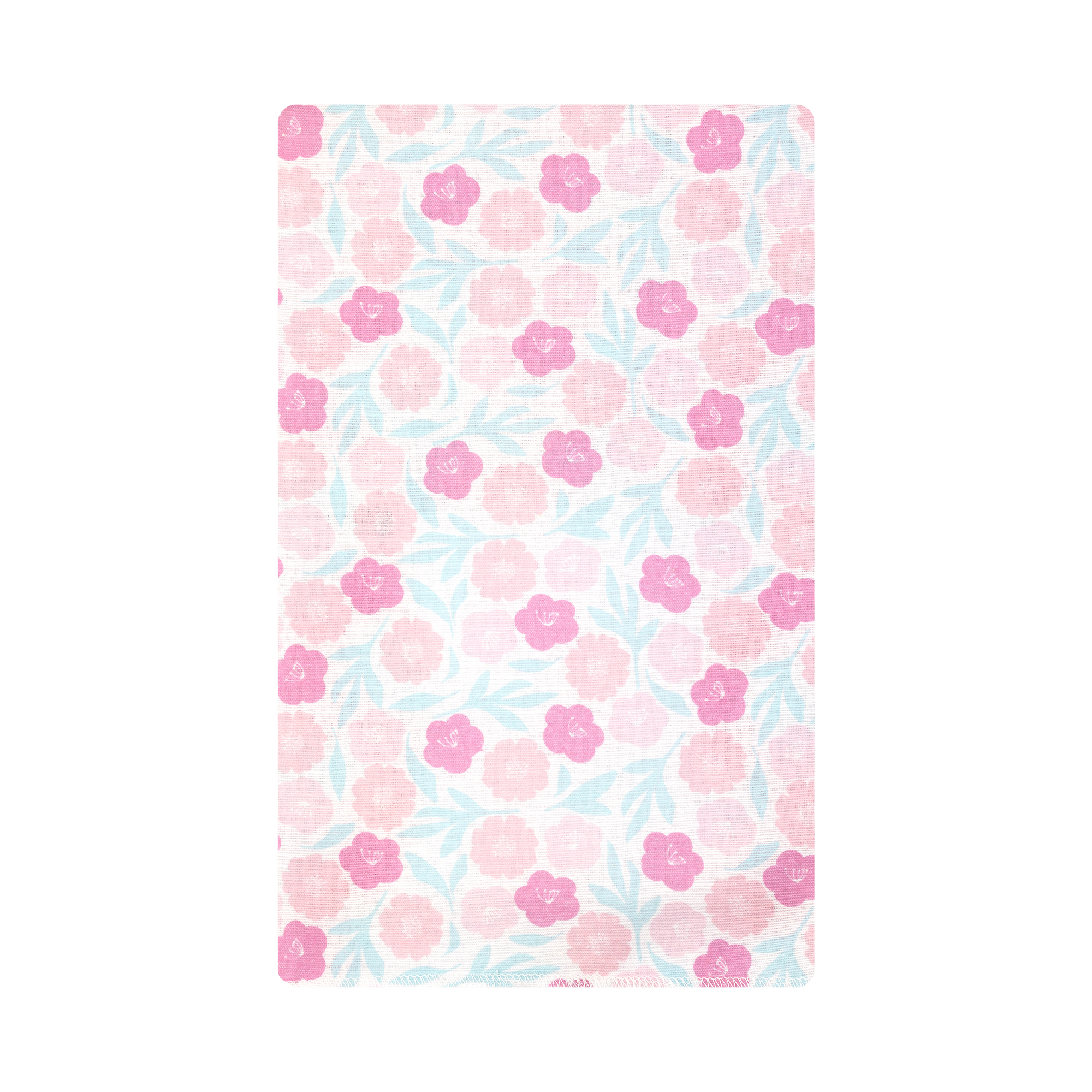 Hudson Baby Infant Girls Cotton Flannel Burp Cloths 10-Pack, Pink Daisies, One Size