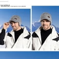 thumbnail image 4 of Winter Beanie with Brim and Ear Flaps, Outdoor Warm Fleece Lined Knit Hat Stocking Caps for Men Women, 4 of 8