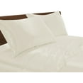 thumbnail image 2 of Satin Radiance Soft Silky Satin Sheets Solid Color Deep Pocket Twin Size Satin Bed Sheet Set Cooling And Soft Slippery Satin Bedding + Satin Pillowcase(s) Durable, Breathable, White, Ivory, 3-piece, 2 of 8