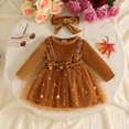 thumbnail image 4 of Girls Christmas Dresses Crew Neck A-Line Long Sleeve Winter Outfits Girls Outfits Size 0-3 Months Girls Clothes, 4 of 5