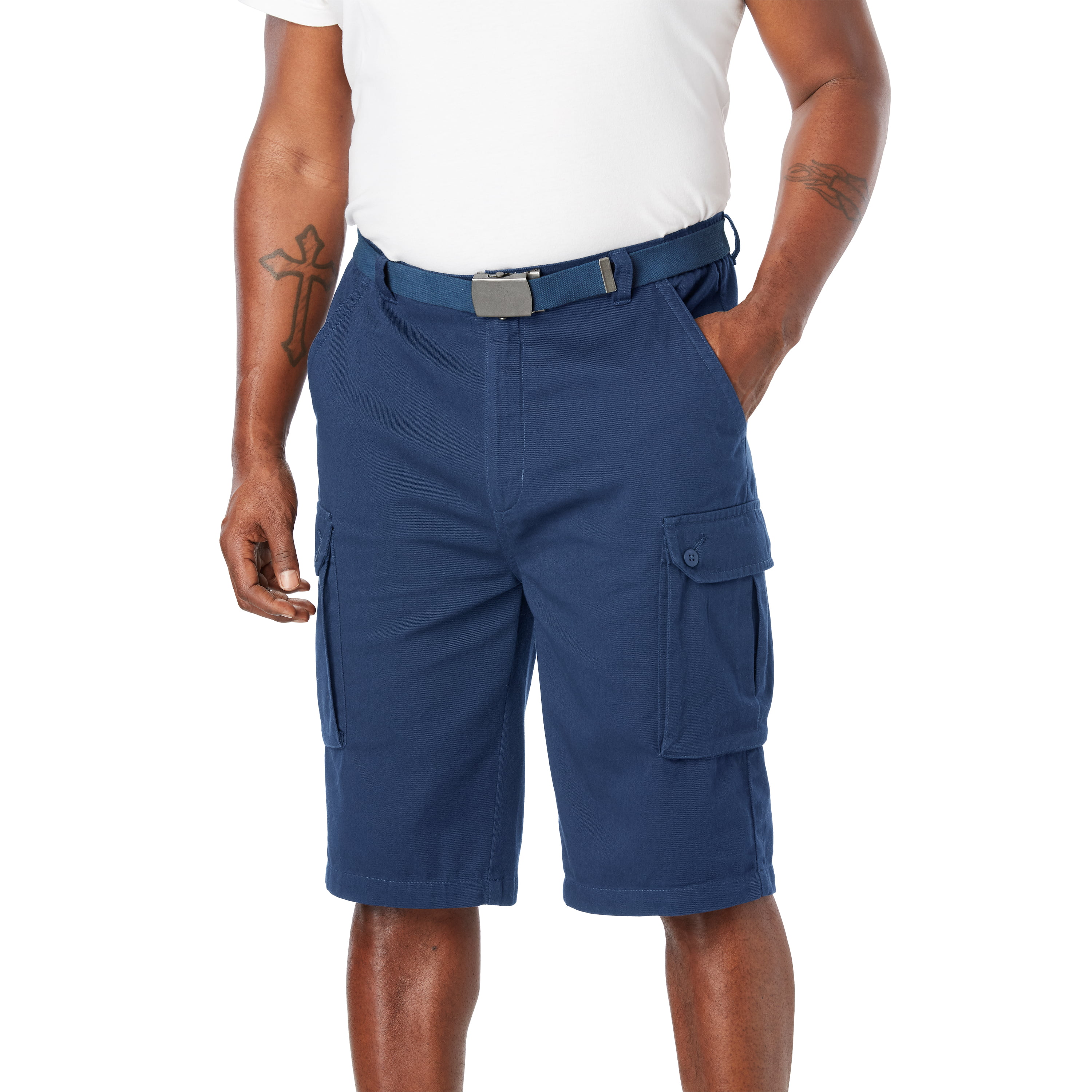 cocoFleur Mens Cargo Shorts Cotton Relaxed Fit