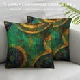 thumbnail image 3 of PHYHOO Throw Pillow Covers Abstract Golden Mandala Flowers Pattern Square Pillowcases for Home Decor Sofa Car Bedroom Vintage Background Floral Painting Pillow Cases, 3 of 5