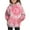 Pink, variant on Kids Tie Dye Hoodie Pullover Sweatshirt Long Sleeve Soft Casual Hooded Top with Front Pocket for Girls