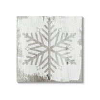 Winter Nature Snowflake Shape Holiday Graphic Art Gallery Wrapped Canvas Print Wall Art