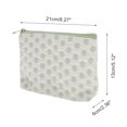 thumbnail image 2 of Bolsas de maquillaje planas rectangulares convenientes de 1 Pc para viajar, pequeñas, blancas y verdes de poliéster, 2 of 5