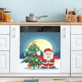 thumbnail image 5 of Coolnut Cute Santa Claus Gifts Xmas Trees Full Moon Dishwasher Magnet Cover 23"Wx26"H , Farmhouse Kitchen Dishwasher Cover Magnetic Appliance Covers Door Stickers for Kitchen Home Cabinet Decals, 5 of 6