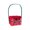 🍒 Red_Base#190, variant on Handwoven Wood Strip Gift Basket with Handle, Red and Dark Green, Bow Decor, for Holiday Gifts and Snack Storage