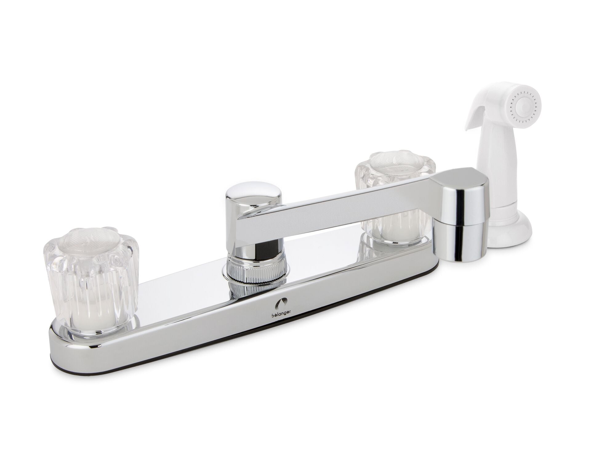 Belanger Twin Acrylic Knob NonMetallic Kitchen Faucet with Side Spray