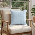 thumbnail image 4 of 16x16 Pillow Covers Set of 2, Misty Blue Rustic Square Throw Pillow Covers for Couch/Sofa/Living Room, Vintage Farmhouse Blue Solid Color Decorative Soft Pillowcases for Couch Throw Pillows, 4 of 9