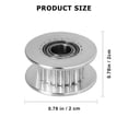 thumbnail image 2 of OUNONA  5 Pcs 3D Printer Synchronization Wheel Pulley Belt Key Silver, 2 of 8