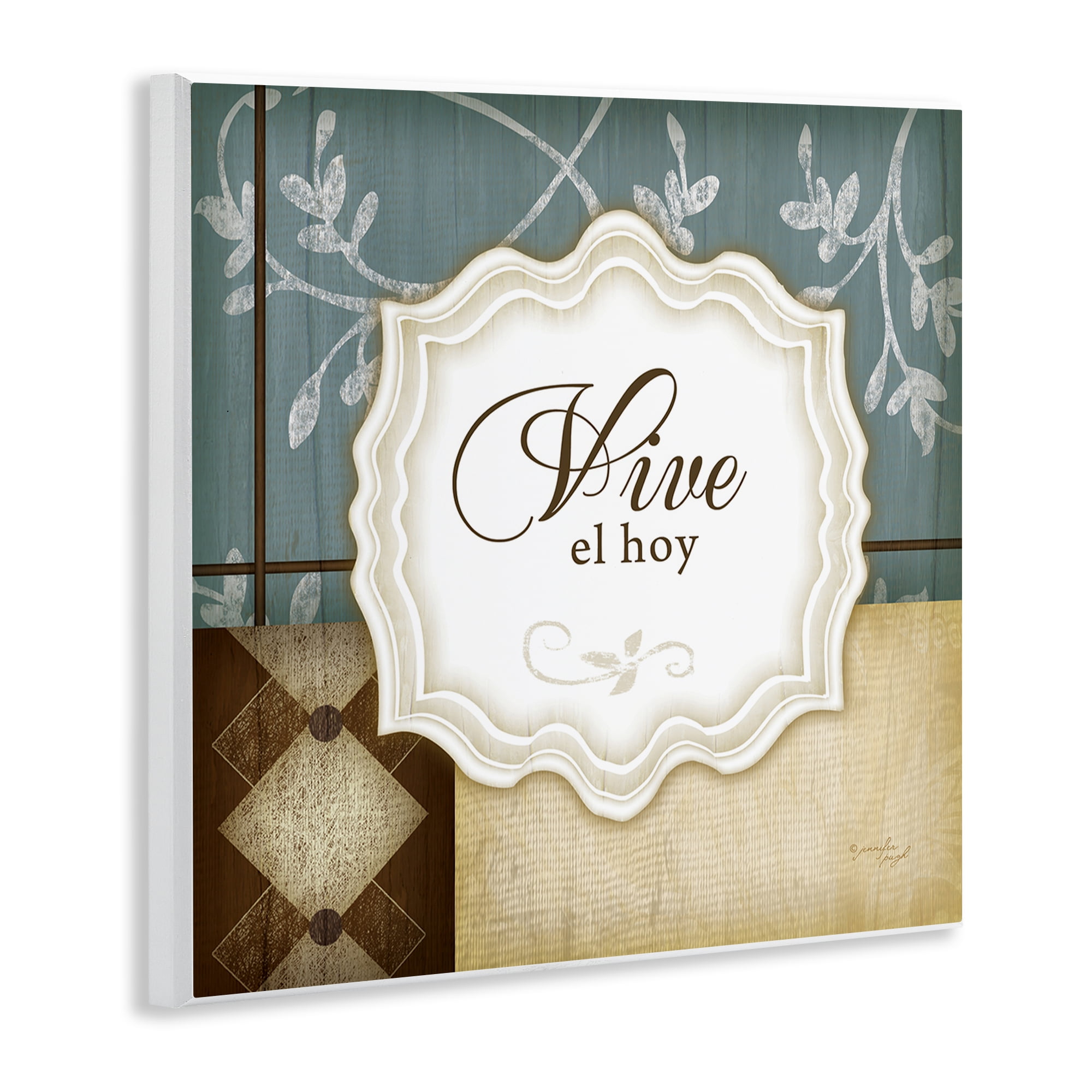 Stupell Industries Vive el Hoy Tradicional Inspirational Quotes & Sayings Painting Unframed Art Print Wall Art, 12 x 12