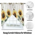 thumbnail image 3 of Vintage Yellow Sunflowers Swag Valances for Windows 2 Pack American Pastoral Style Swag Kitchen Curtains 36 Inches Long Rod Pocket Short Window Treatment for Kitchen Bathroom 28"x36", 3 of 8