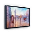 thumbnail image 3 of Designart 'Big Ben and Woman With Red Umbrella In London Street' French Country Framed Canvas Wall Art Print, 3 of 5