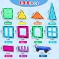 thumbnail image 3 of Bloques de construcción Gemmicc Magnetic Tiles Deluxe 136 unidades para niños, 3 of 8