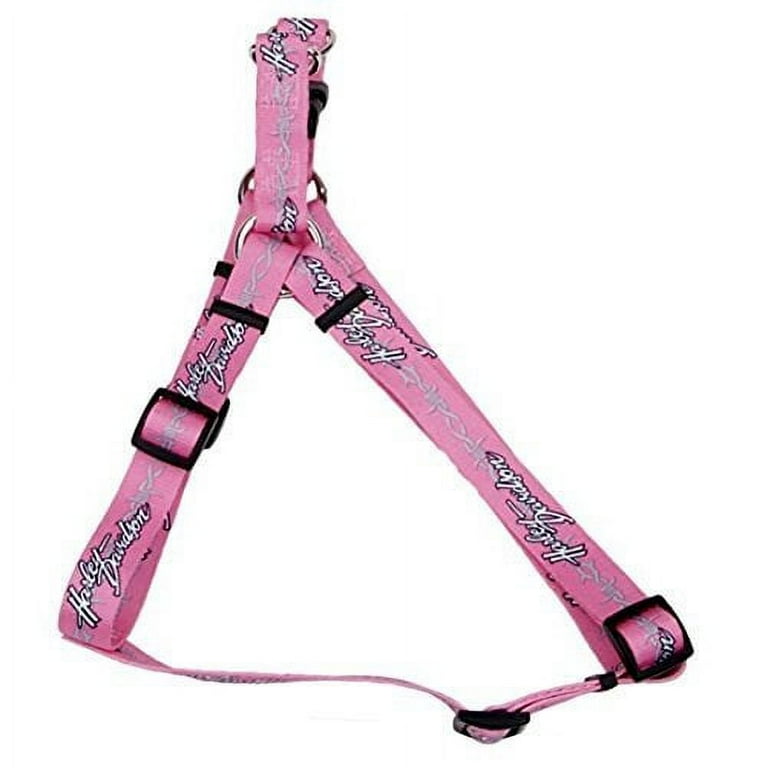Harley Davidson Dog Harness Barb Wire SML 5 8 Pink