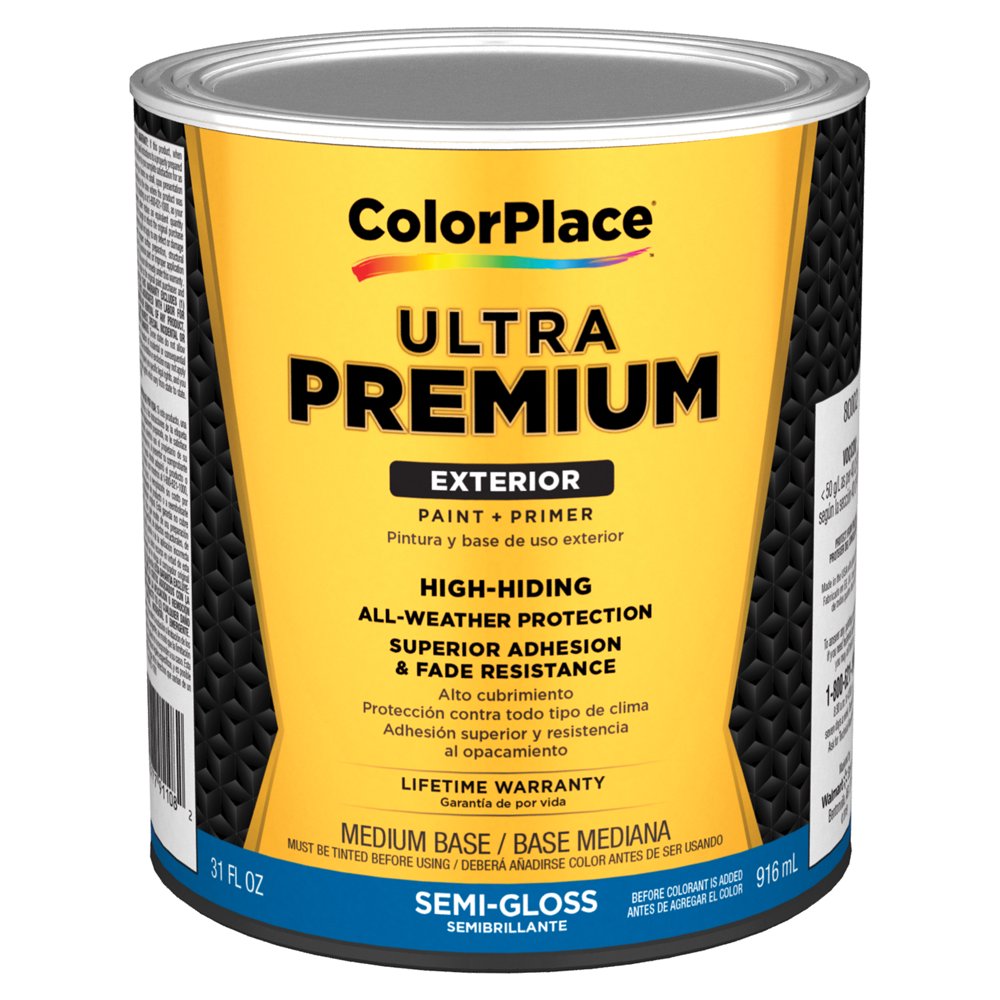 Color Place Ultra Premium Exterior Paint & Primer SemiGloss Medium Base 1Qt