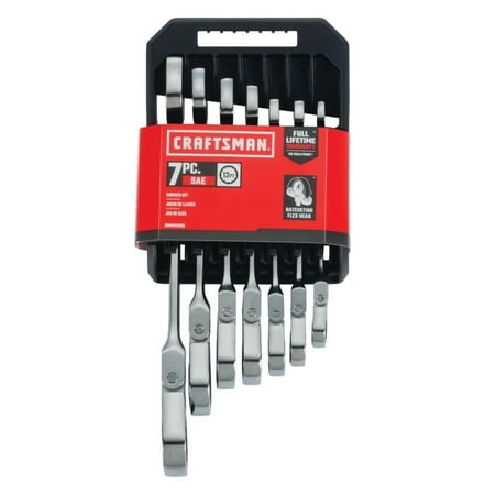 UPC: 0885911705325 | Craftsman SAE Reversible Ratcheting Flex Head Combination Wrench Set 7 pc. – Case Of: 1;