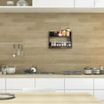 thumbnail image 6 of Rustic Wood Decoration Floating Storage Shelf with 3 Hooks, Brown, 6 of 6