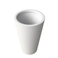 thumbnail image 5 of LeisureMod Pebble Fiberstone and MGO Clay Planter, Mid-Century Modern Tapered Round Planter Pot with Drainage Holes for Indoor and Outdoor (White, 20 Inch), 5 of 7