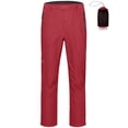 thumbnail image 2 of Little Donkey Andy Men's Waterproof Rain Pants Windproof Overpants Lightweight Outdoor Trousers for Hiking Golf Fishing Red XXL, 2 of 7