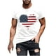 thumbnail image 1 of Mens Casual Manga Corta Botón Abajo Camisetas Estados Unidos Bandera Impresión Cuello Redondo Suéter Camiseta, Poliéster Casual Uso Diario para Hombres, 1 of 5