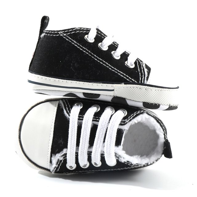 Zapatillas de Lona para Bebé, Zapatos Deportivos, Material Antideslizante, Estampado de Estrella, Estilo Clásico, Calzado para Primeros Pasos, Adecuados para Niño y Niña Recién Nacido