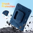 thumbnail image 4 of Case for iPad Pro 11 Inch Case 2024 5th Generation (M4), Shockproof Protective Case with Pencil Holder Heavy Duty Rugged, 360° Rotate Stand, Adjustable Hand/Shoulder Strap,Navyblue, 4 of 5