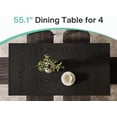thumbnail image 6 of Rectangular 55" Dining Table for 4-6, Mid-Century Modern Kitchen Dining Table, Black, 6 of 7