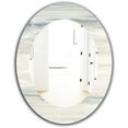 thumbnail image 1 of Designart 'Watercolor Colorfields I' Modern Mirror - Oval or Round Wall Mirror - 24x36, 1 of 4