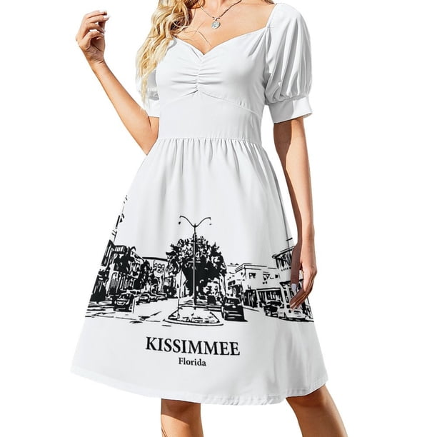 immee - Vestido de manga corta de Florida Vestidos de mujer Falda de mujer