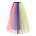 thumbnail image 5 of Women A-Line Tulle Skirt - Vintage Tulle Bubble Tutu Skirt Bridesmaid Petticoat Tutu for Women Womens Tutu Skirt 80s for Women Holiday Tutus for Women and Girls, 5 of 6