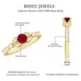 thumbnail image 5 of Rosec Jewels Ruby Diamond Engagement Ring for Women - Vintage Style Ring - AAA Quality Certified - with Jewelry Box, 10K Yellow Gold, US 11.00, 5 of 8