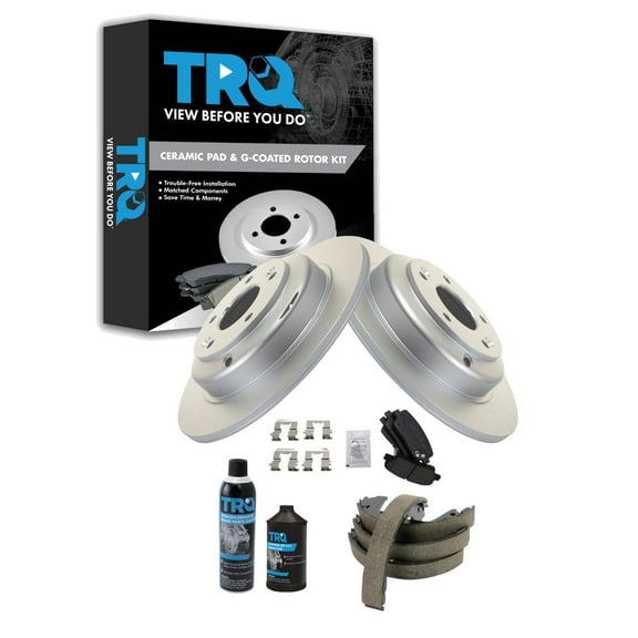 TRQ Rear Brake Pad & Rotor Kit BKA34947 Fits Select 2010-2014 Hyundai Genesis Coupe