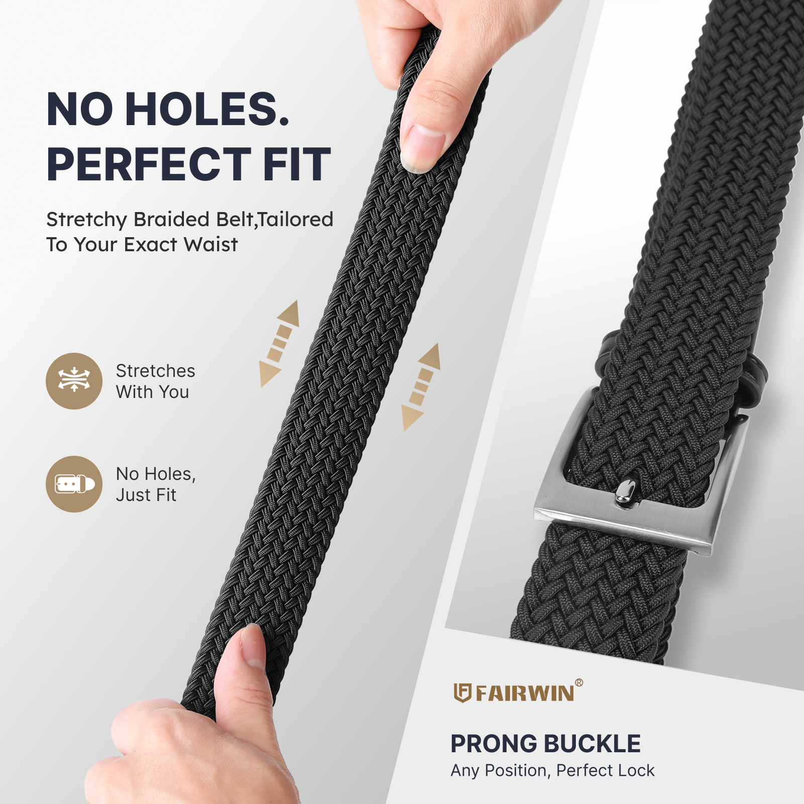 Fairwin Elastic Men's Golf Belt photo 5