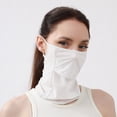 thumbnail image 2 of FUZHIQ UV Protection Face Mask with Neck Flap UPF 50+ Cooling Ice Silk Breathable Sun Cover Adjustable Ear Loops for Women Men Daily Commute Driving Outdoor, 2 of 4