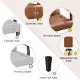 thumbnail image 4 of Fullfurnique Upholstered Accent Chair with Solid Wood Legs, Brown, 4 of 10