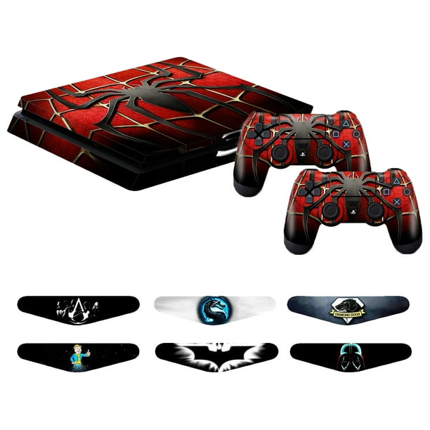 Vinyl Skin Protective Sticker For Sony Ps4 Slim Console And 2 Dualshock Controllers Cover Decal Spider Man Walmart Com Walmart Com