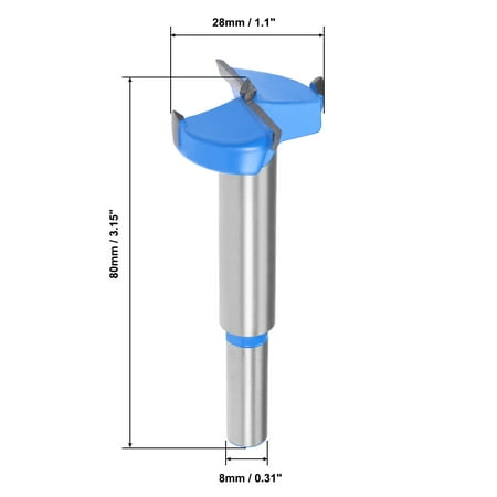 Hinge Boring Forstner Drill Bit 28mm Diameter 8mm Shank Hinge Boring Forstner Drill Bit 28mm Diameter 8mm Shank