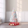 thumbnail image 6 of Holiday Time Prelit 105 Multicolor Incandescent Lights, Indiana Spruce White Artificial Christmas Tree, 4', 6 of 6