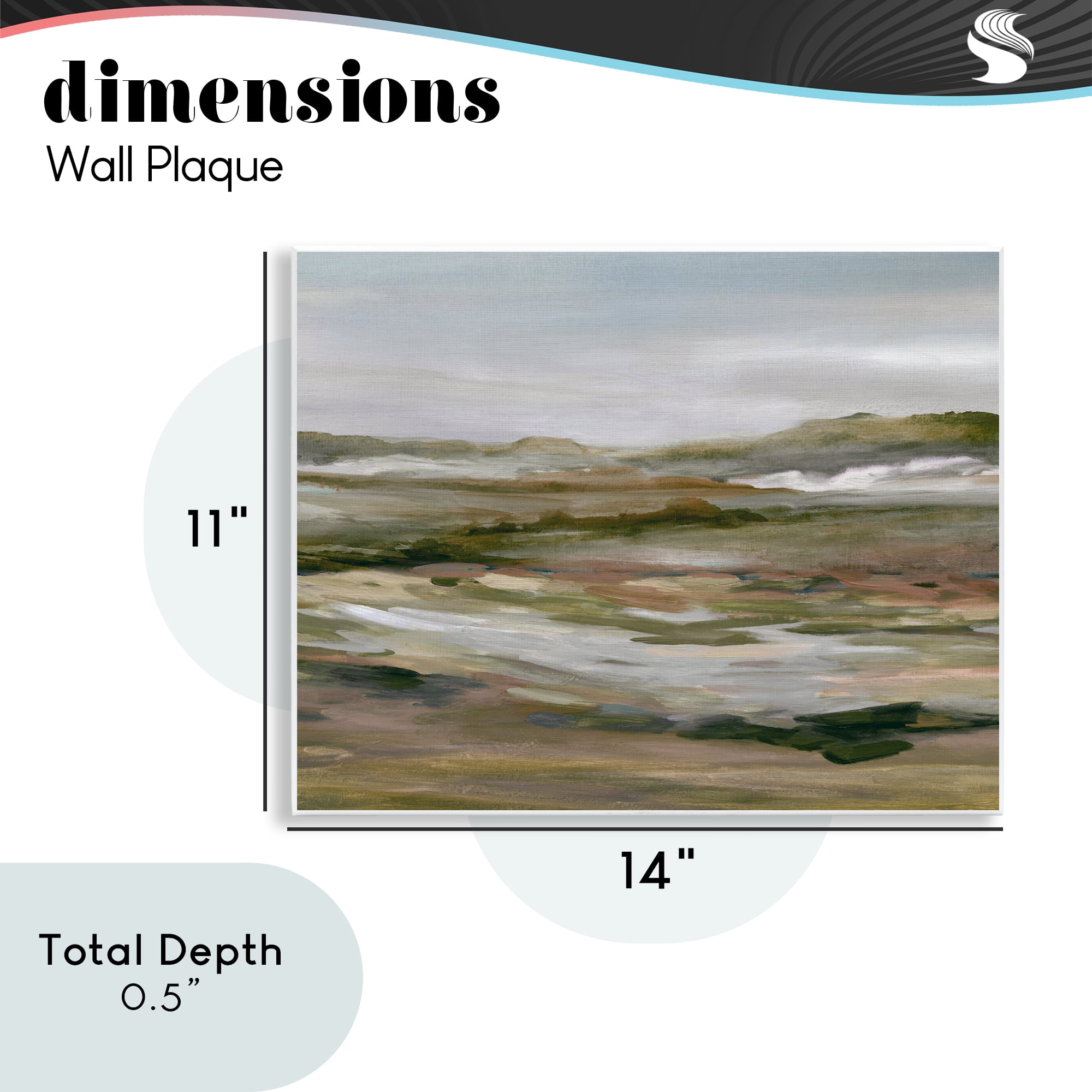 Stupell Industries Natural Meadow Abstract Horizon Wall Plaque Art, design by Carol Robinson