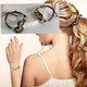 thumbnail image 2 of 2 PCS Bracelet Hair Ties With Khaki Brown Elastic, Looks Awesome On Your Wrist and Cute In Your Hair, 2 of 4